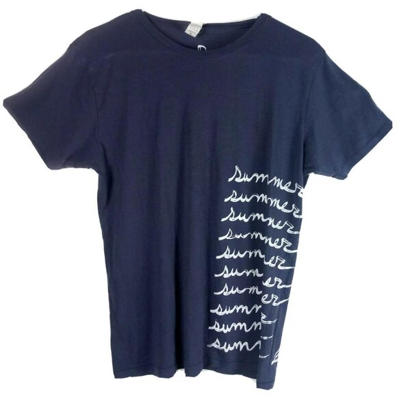 "Summer Is My Way of Life" Women's T-Shirt M Blue Casual Soft Girl Handmade NYC - Picture 1 of 6